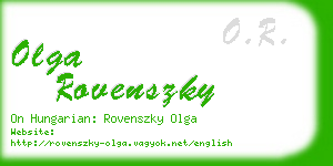 olga rovenszky business card